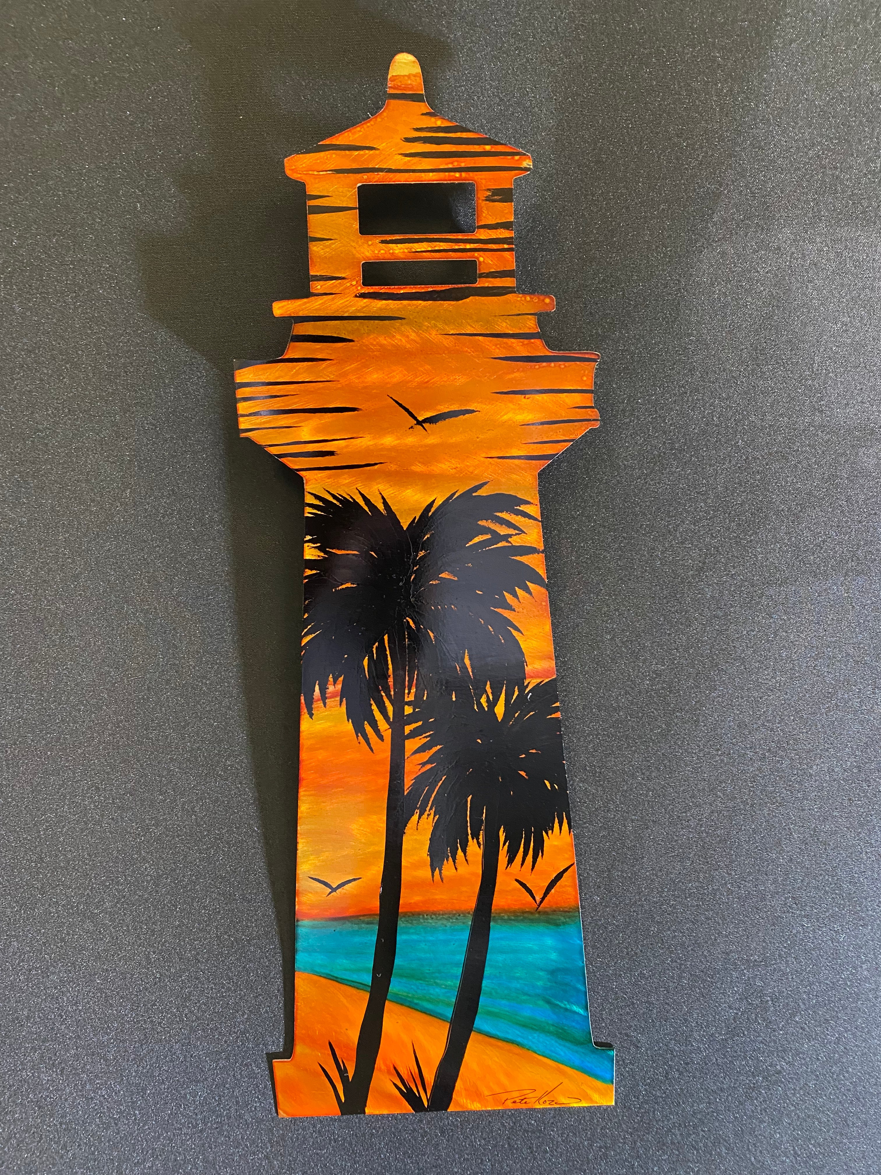Sunny Light House Palms PETE KOZA METAL ART