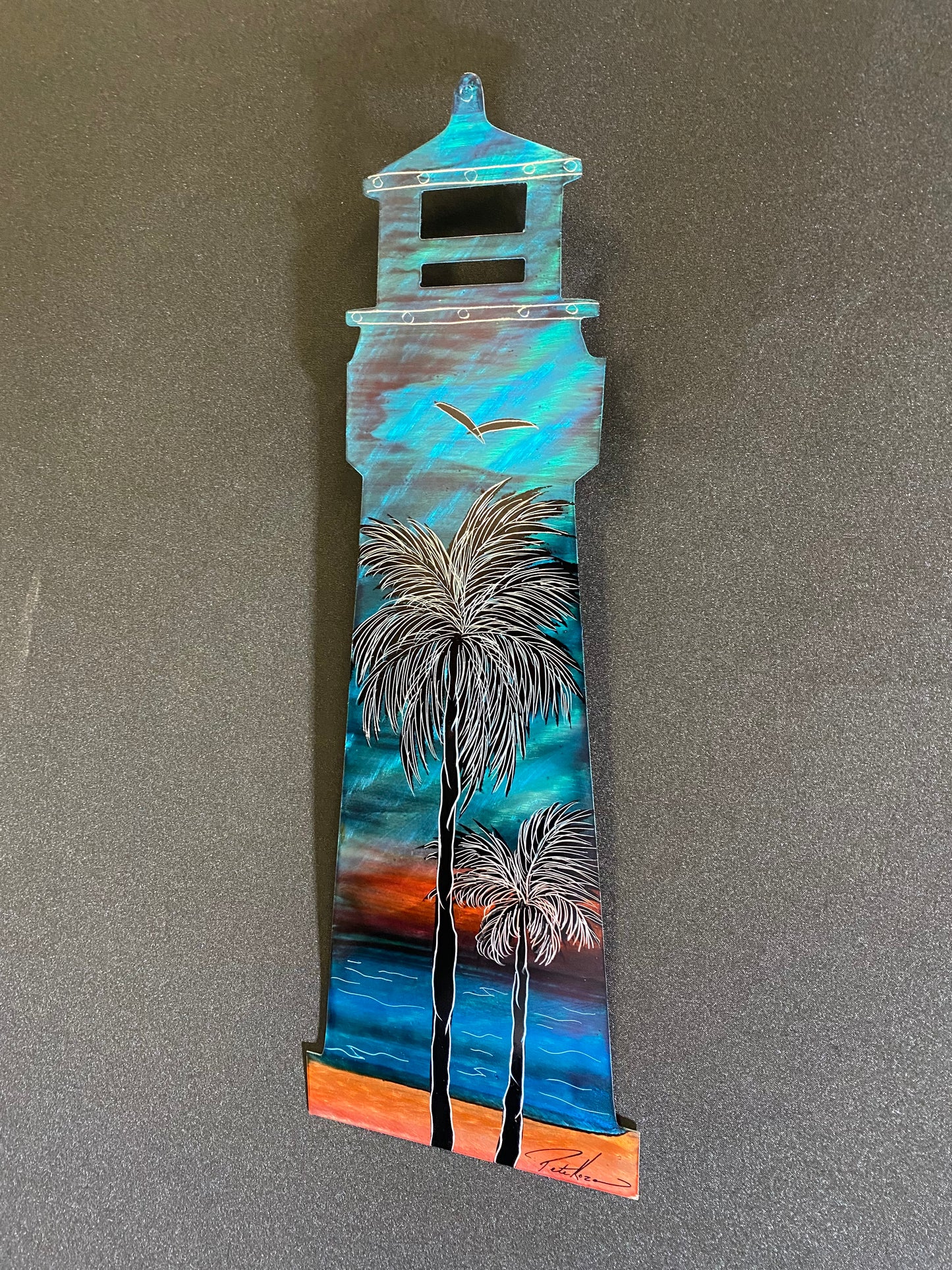 Light Ways Light House Palms PETE KOZA METAL ART