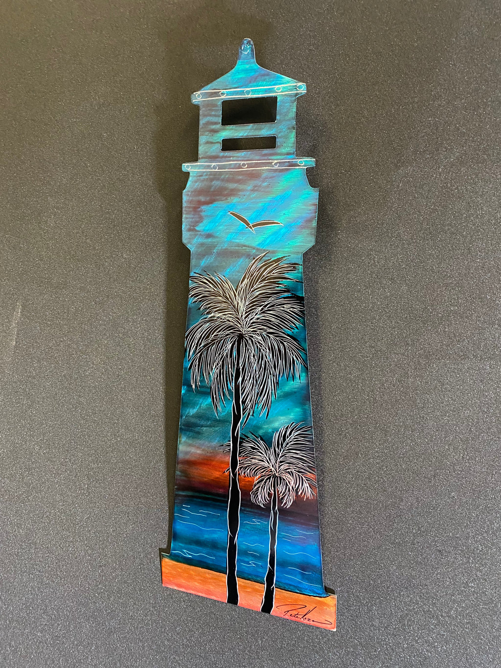 Light Ways Light House Palms PETE KOZA METAL ART