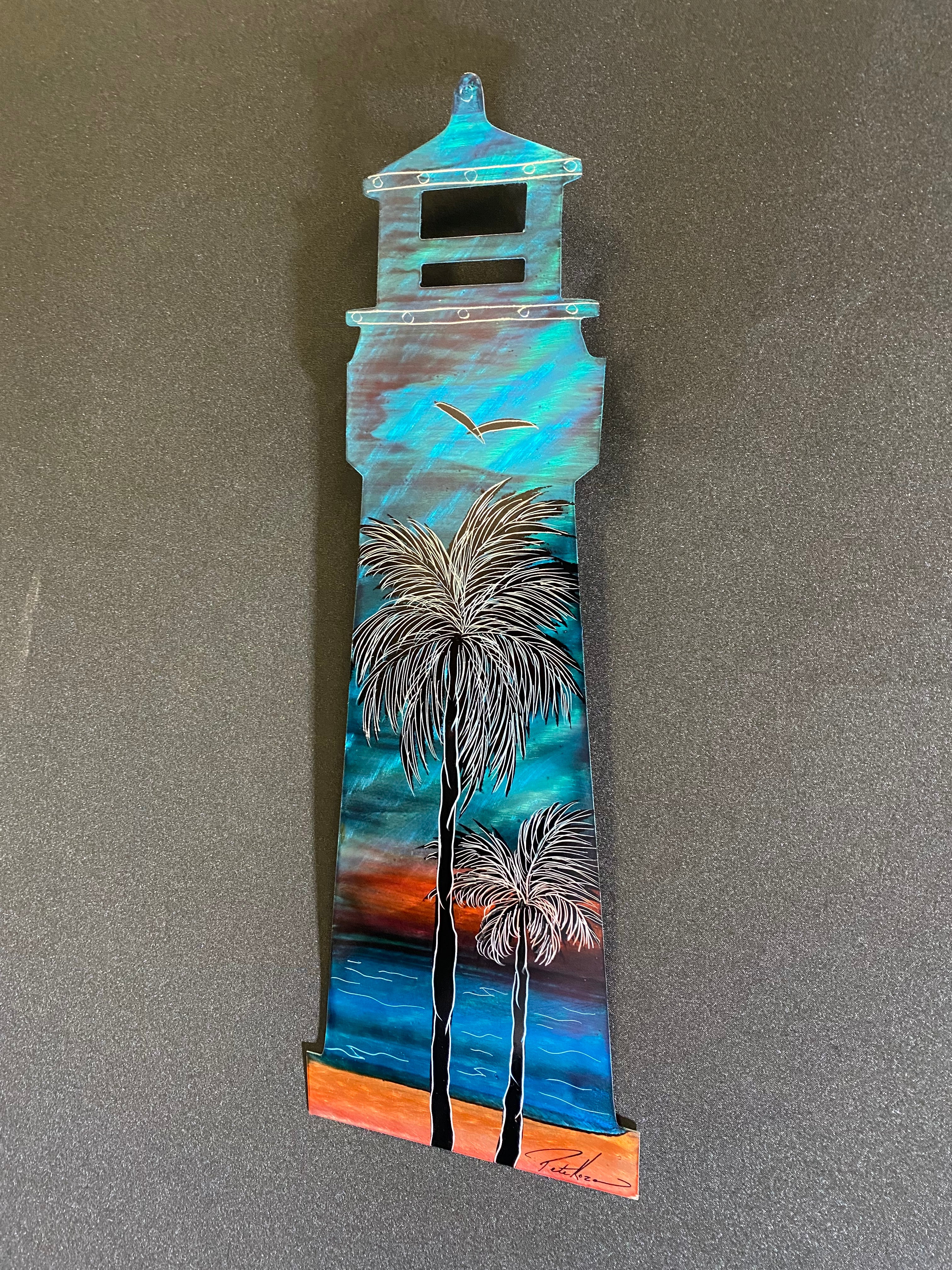Light Ways Light House Palms PETE KOZA METAL ART