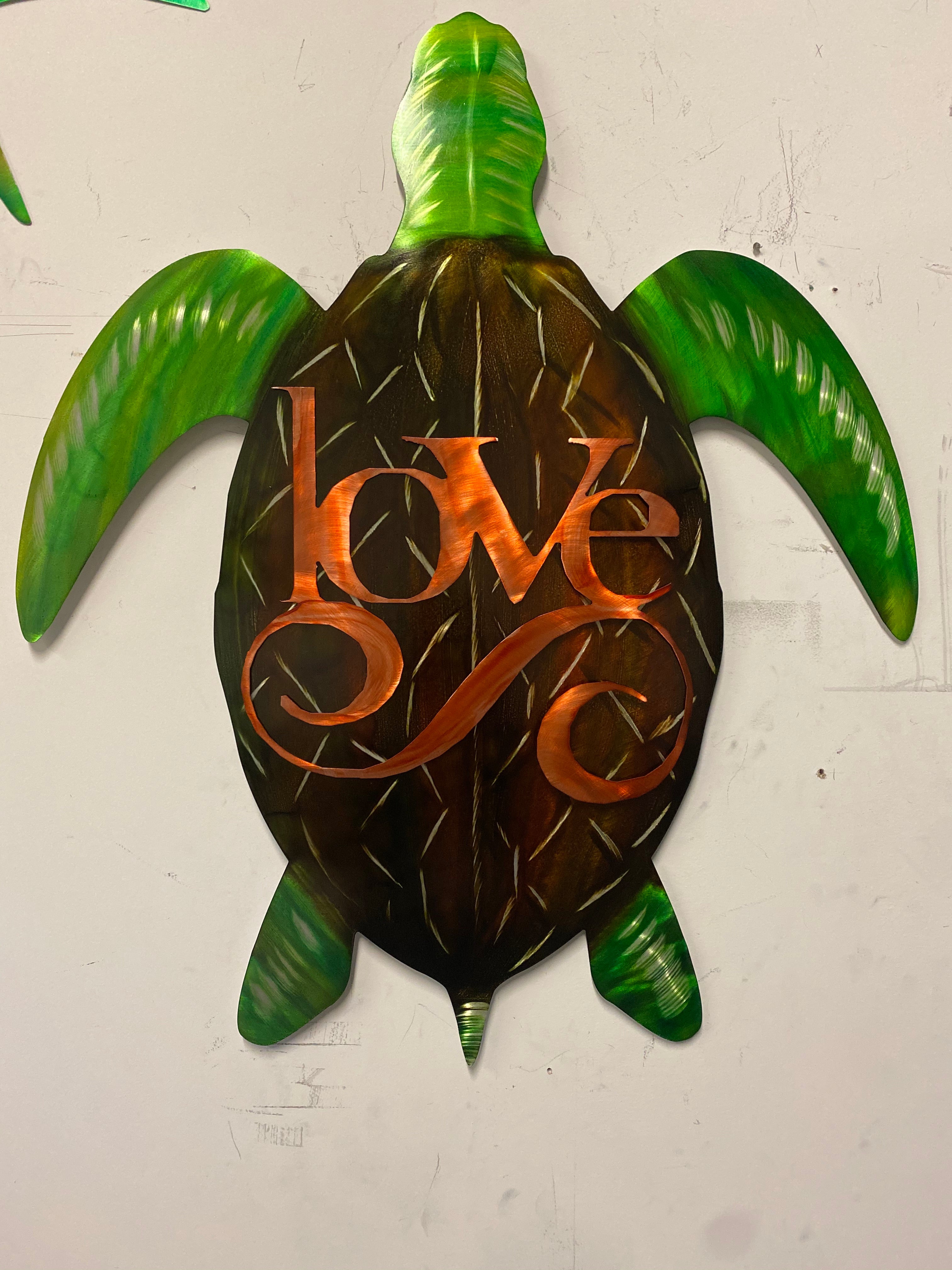 Sea Turtle Love PETE KOZA METAL ART 2