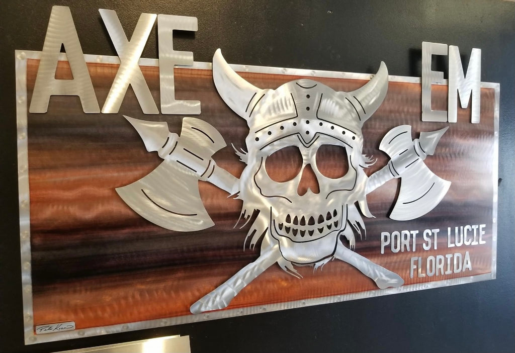 Custom logos Pete Koza Metal Art