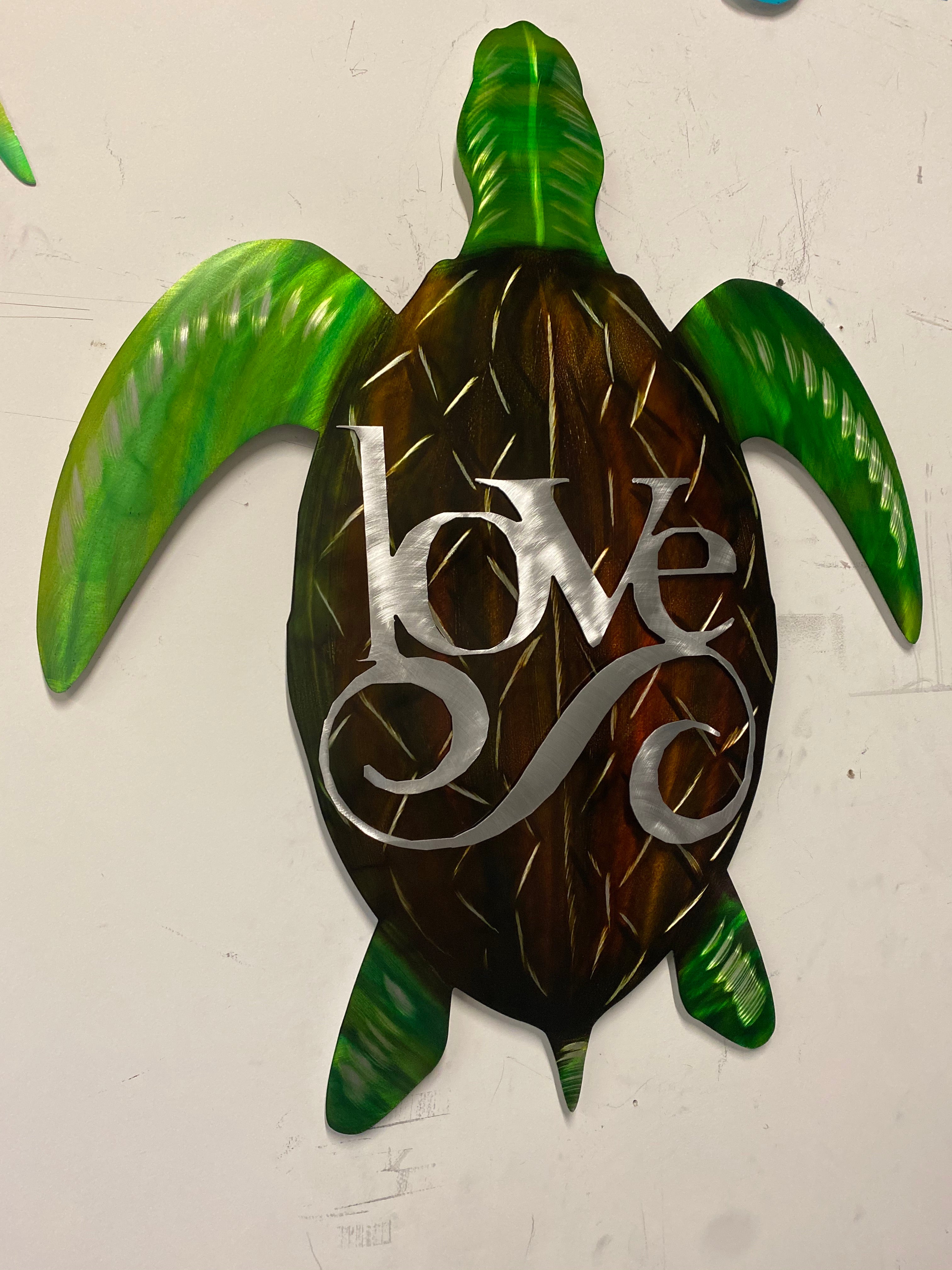 Sea Turtle Love PETE KOZA METAL ART 2