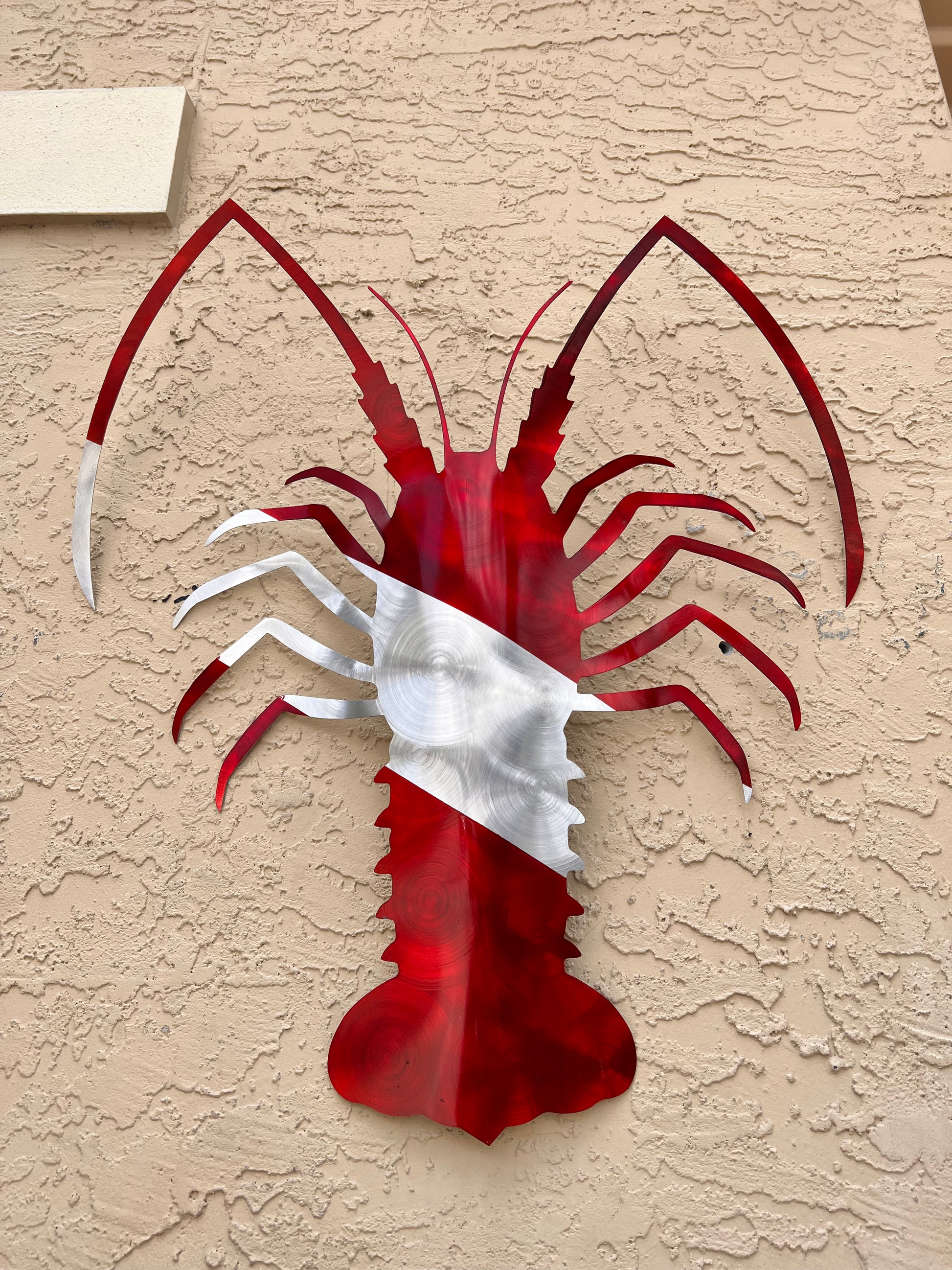 Dive Flag Lobster Pete Koza Metal Art