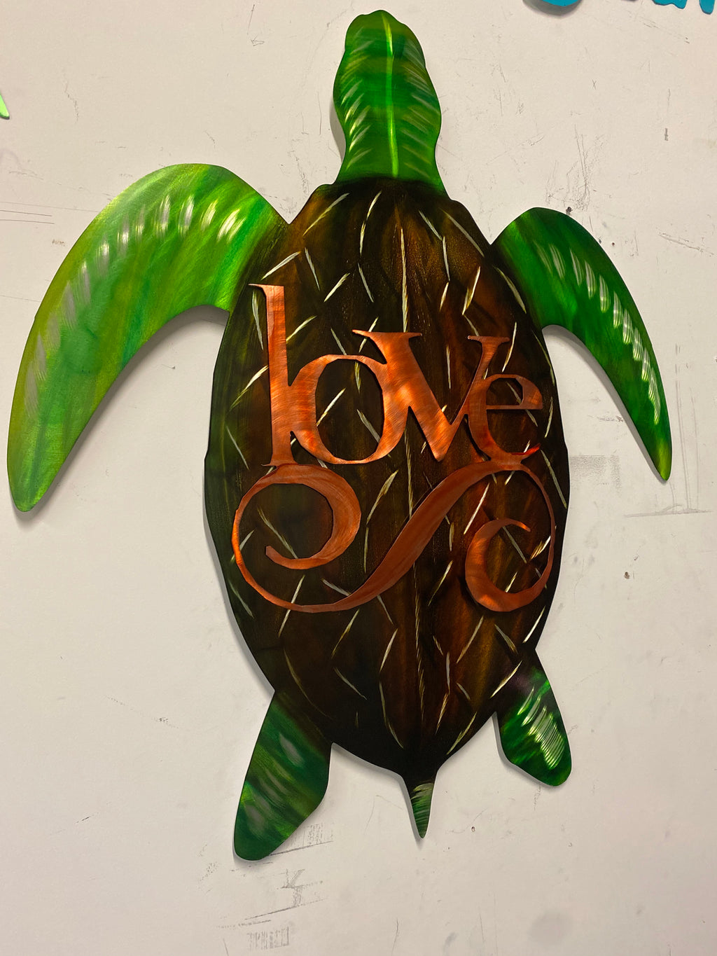 Sea Turtle Love PETE KOZA METAL ART 2