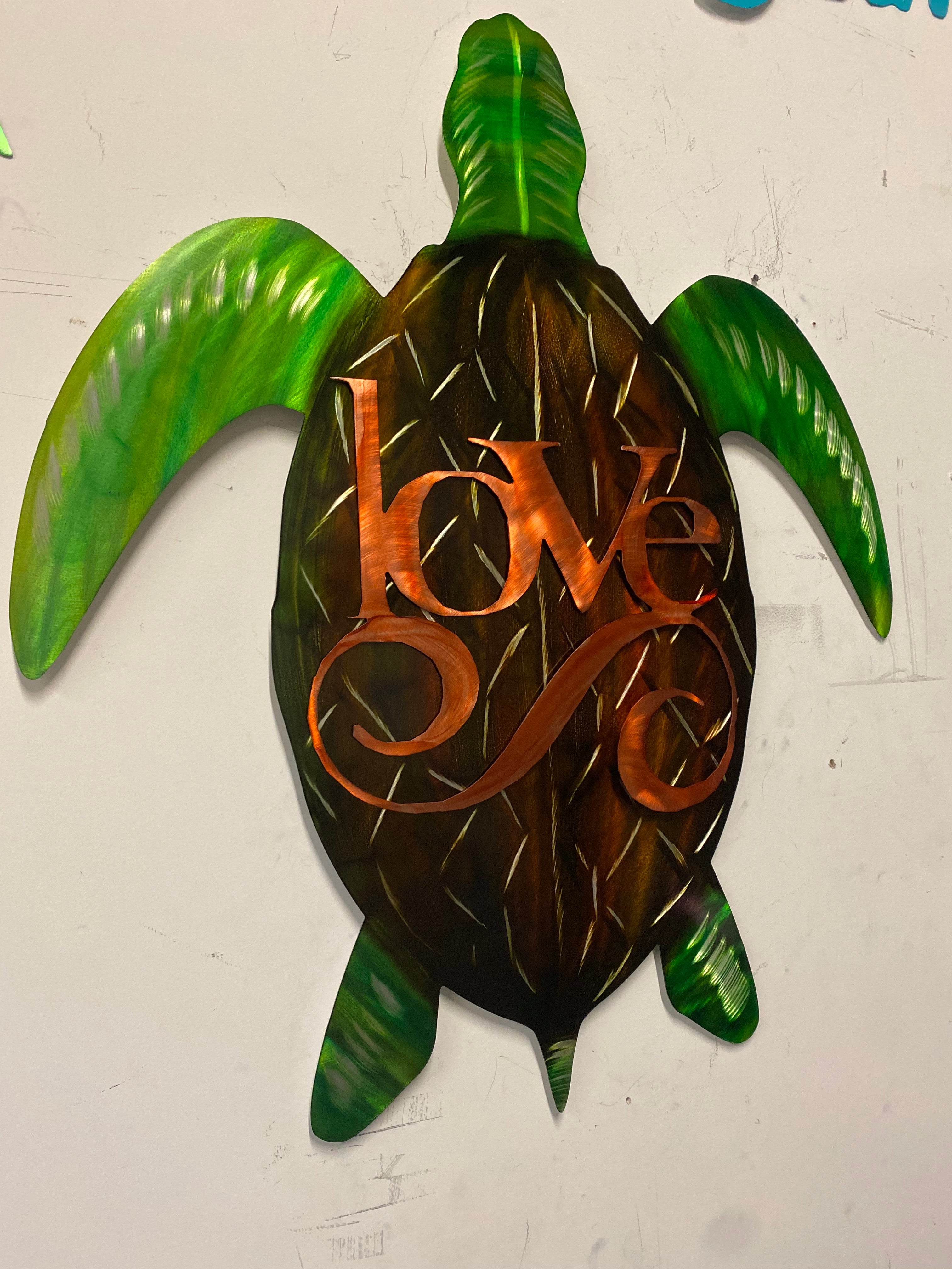 Sea Turtle Love PETE KOZA METAL ART 2