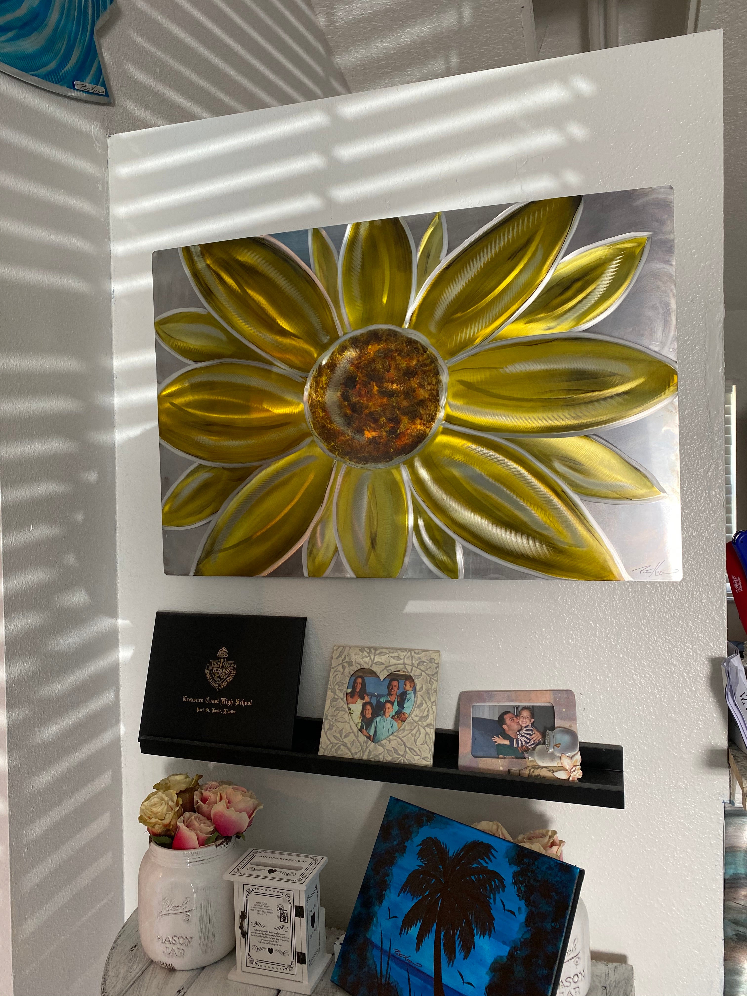 Sunflower 2’ x 3’ PETE KOZA METAL ART