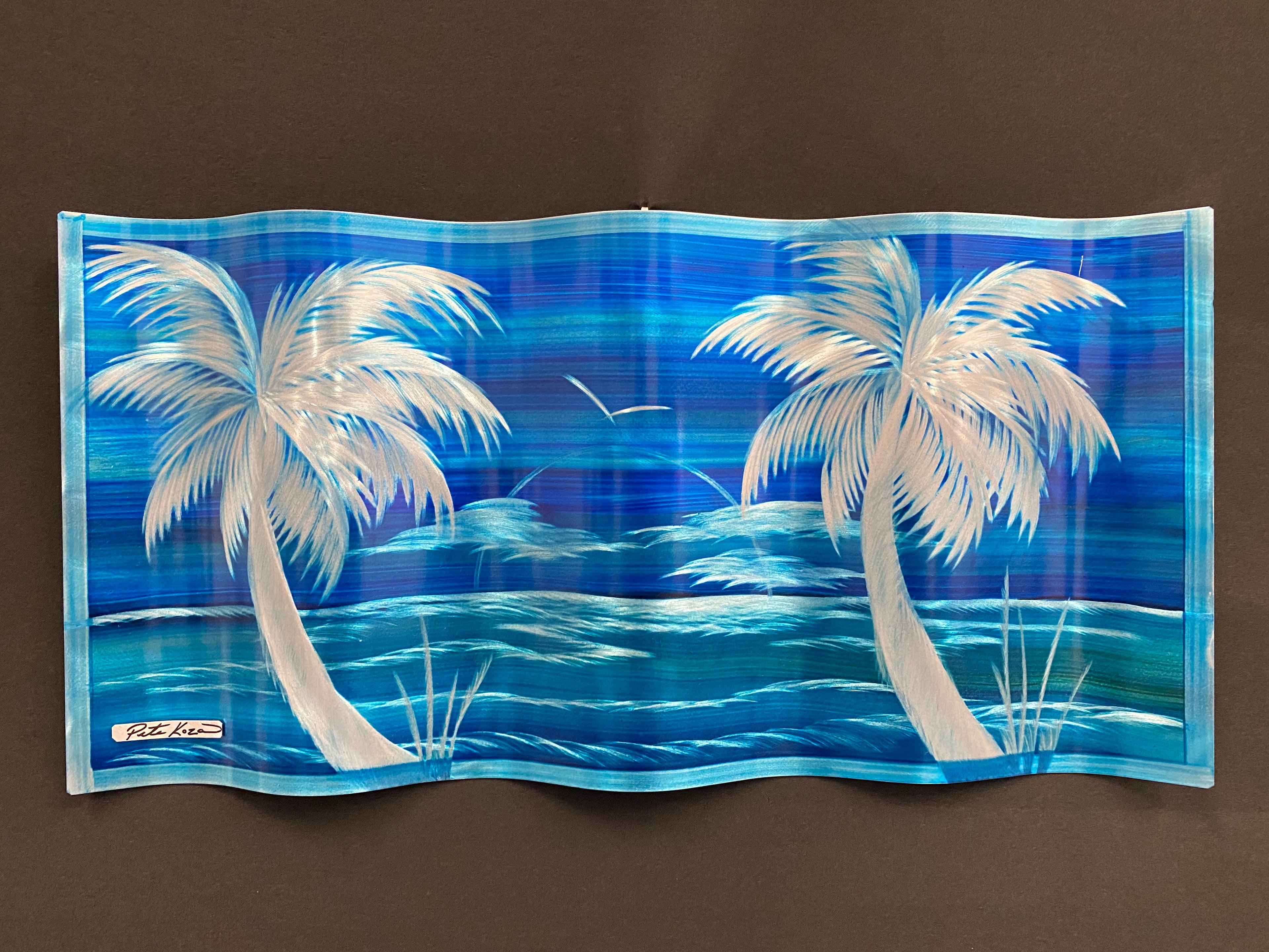 Blue Days Ripple Effect Pete Koza Metal Art
