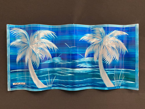 Blue Days Ripple Effect Pete Koza Metal Art
