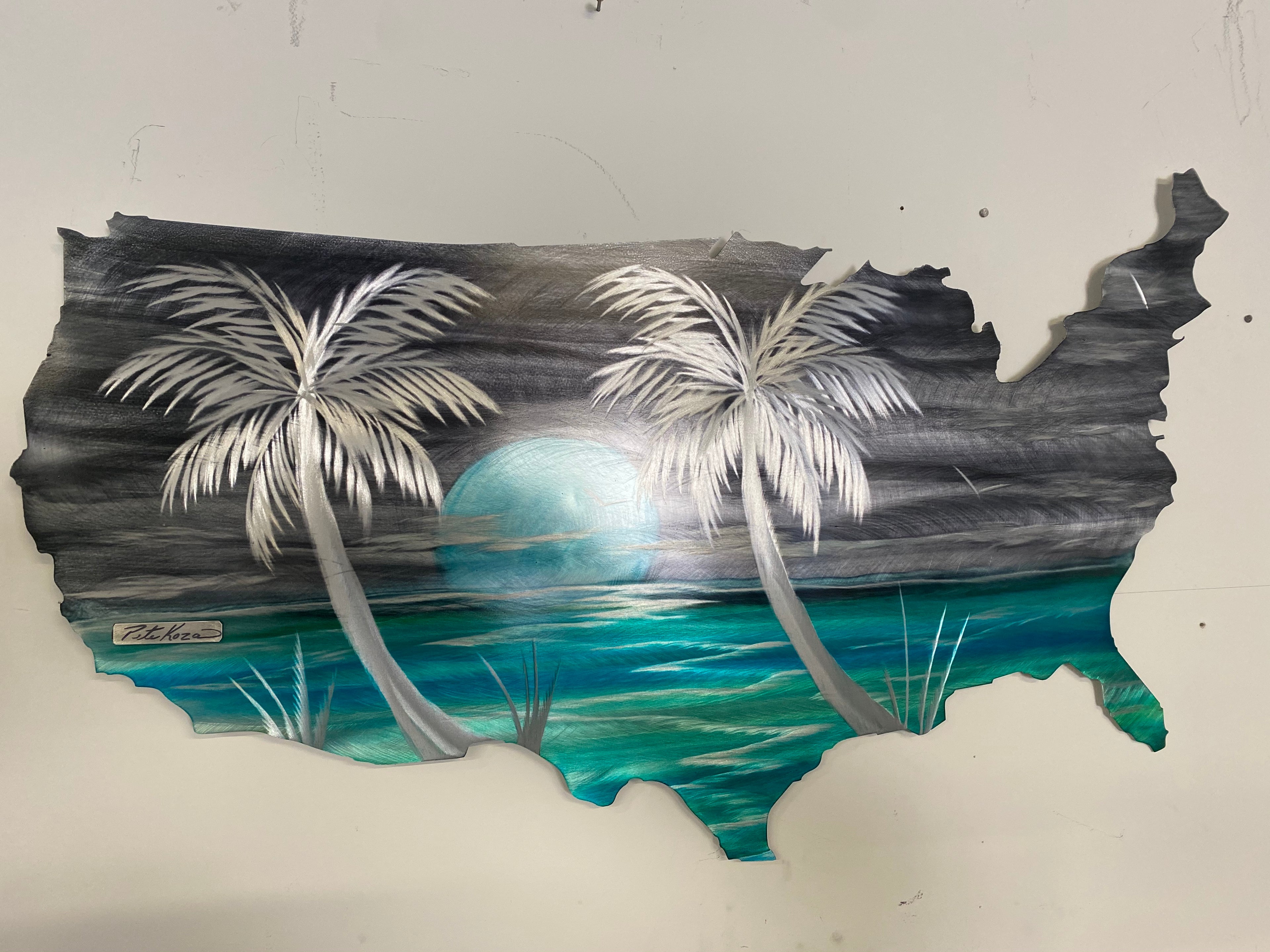 USA Palms PETE KOZA METAL ART