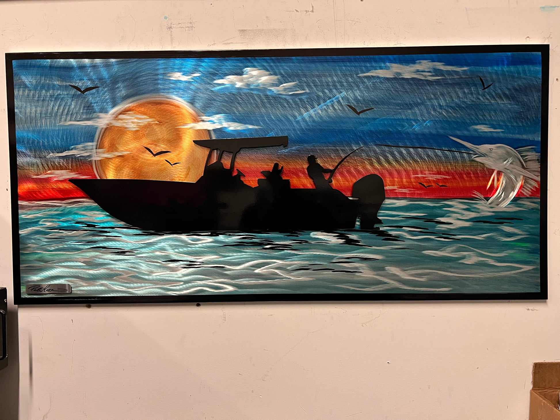 Boating Day "One Of One Only One Available" Pete Koza Metal Art