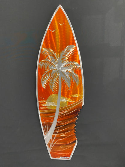 Sharkbite Surfboard Sunblast Orange PETE KOZA METAL ART