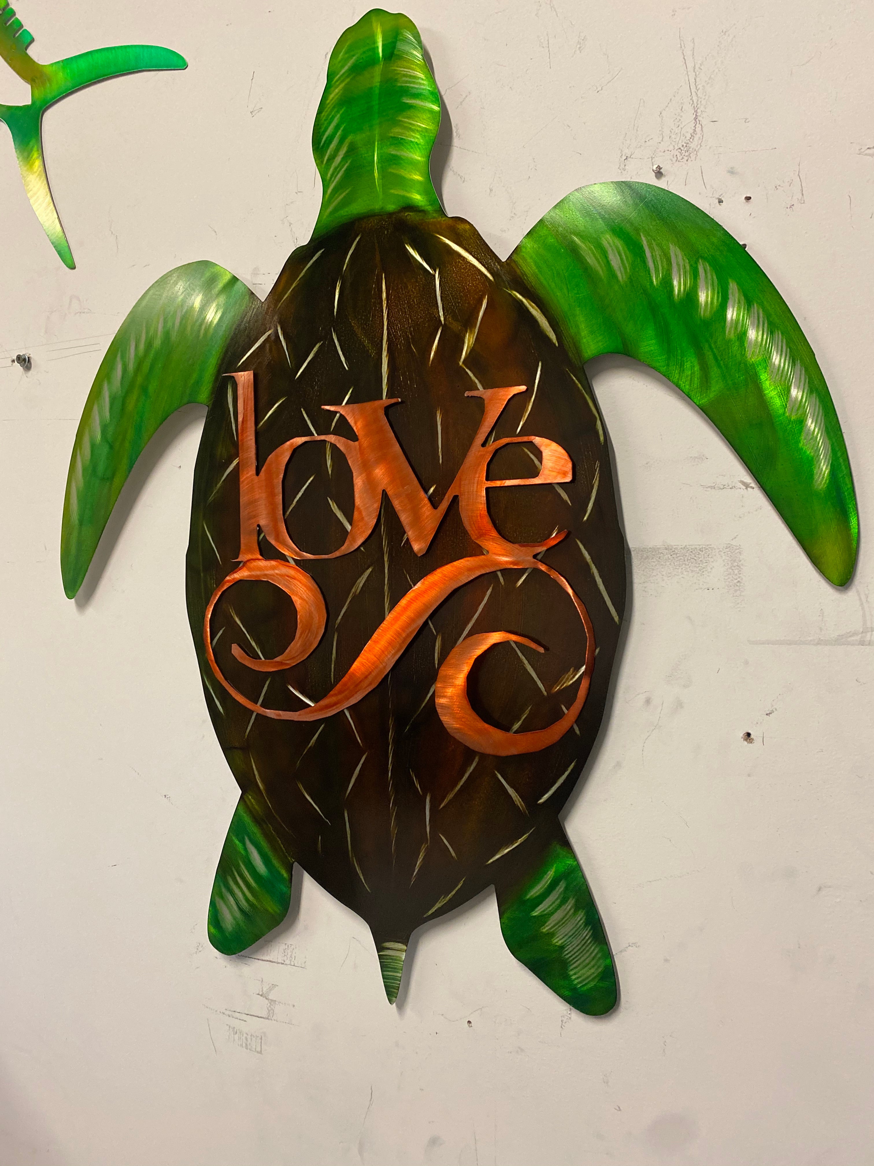 Sea Turtle Love PETE KOZA METAL ART 2
