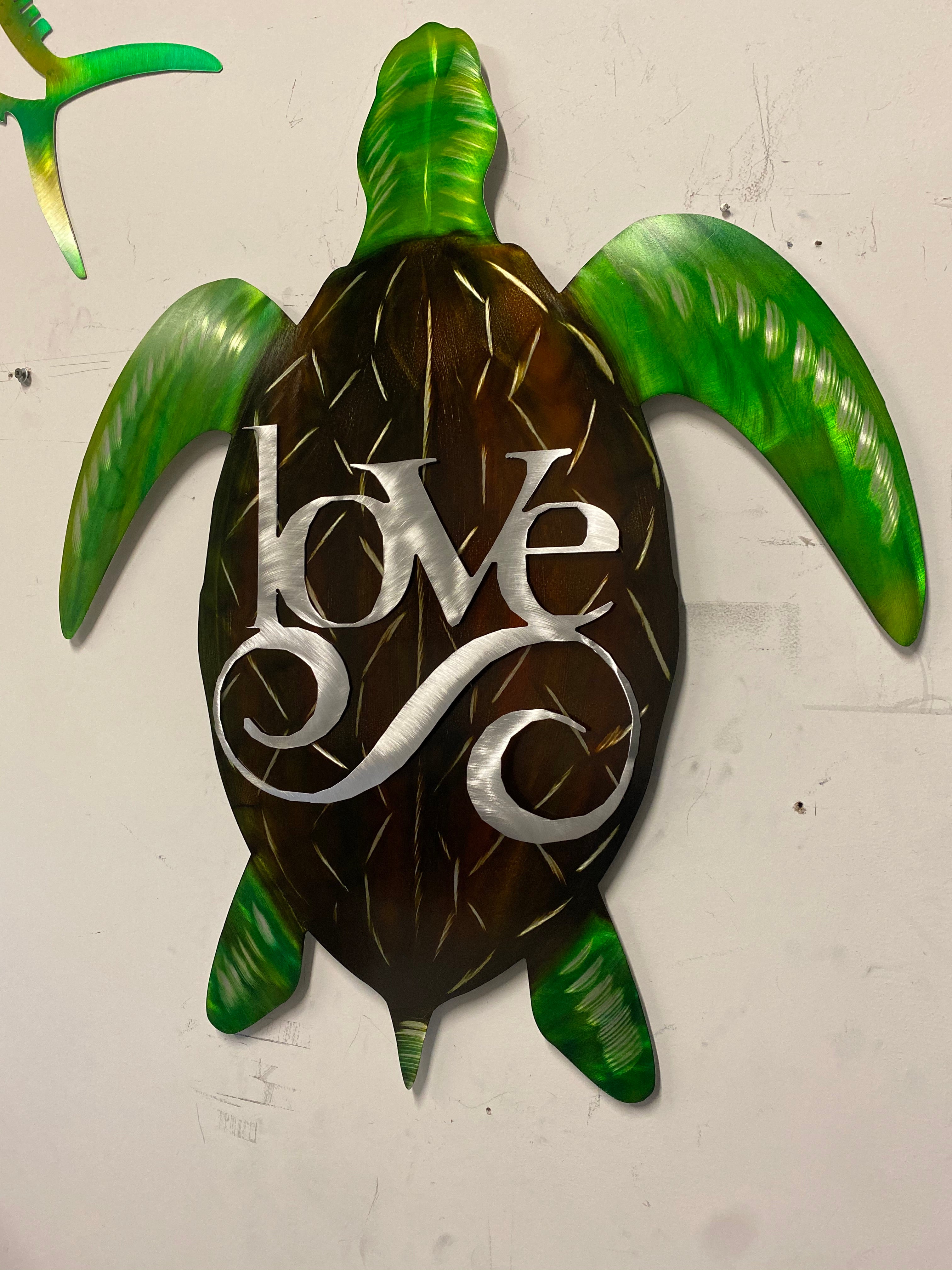 Sea Turtle Love PETE KOZA METAL ART 2