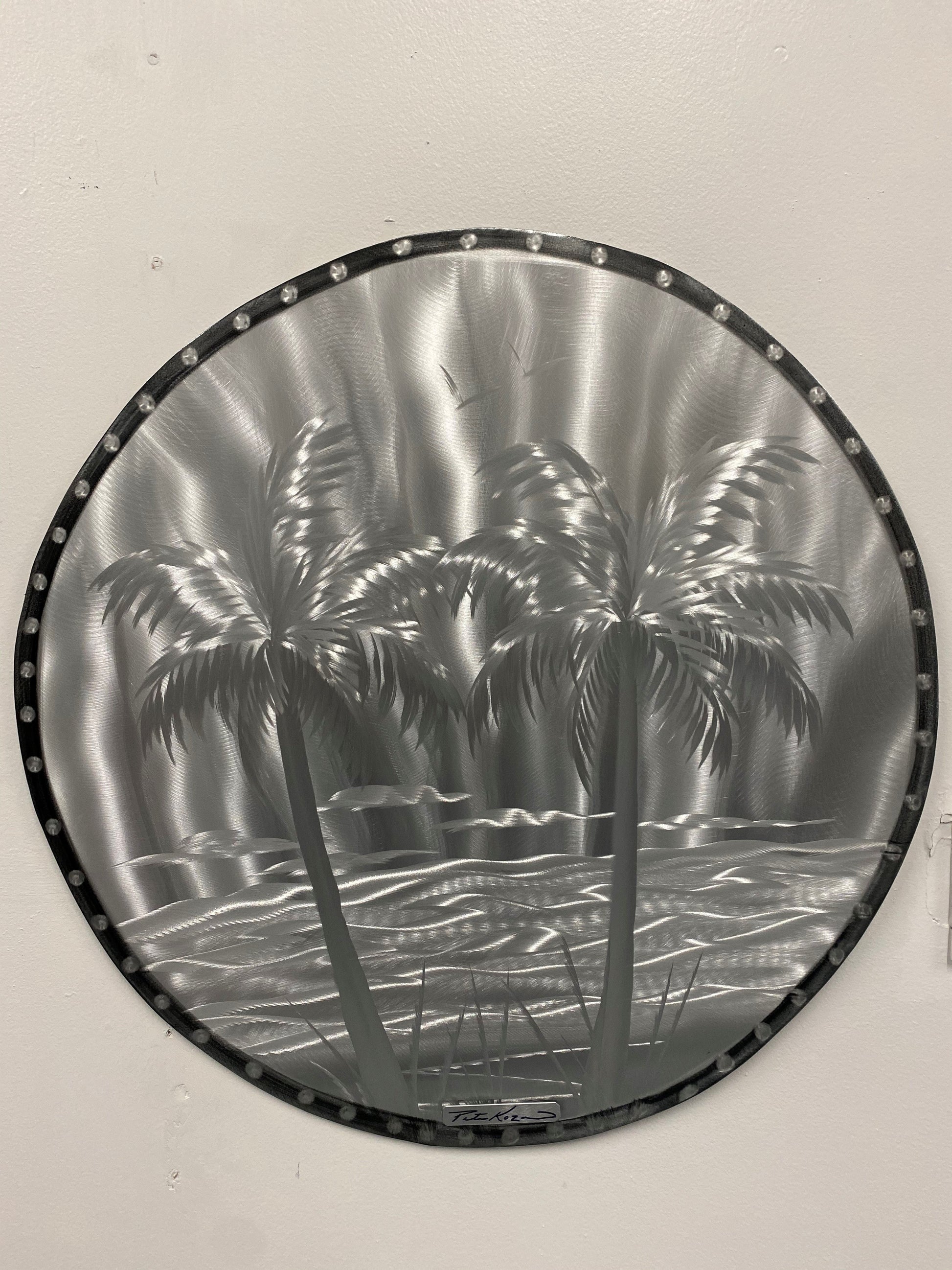 Silver Palms Circle Art PETE KOZA METAL ART