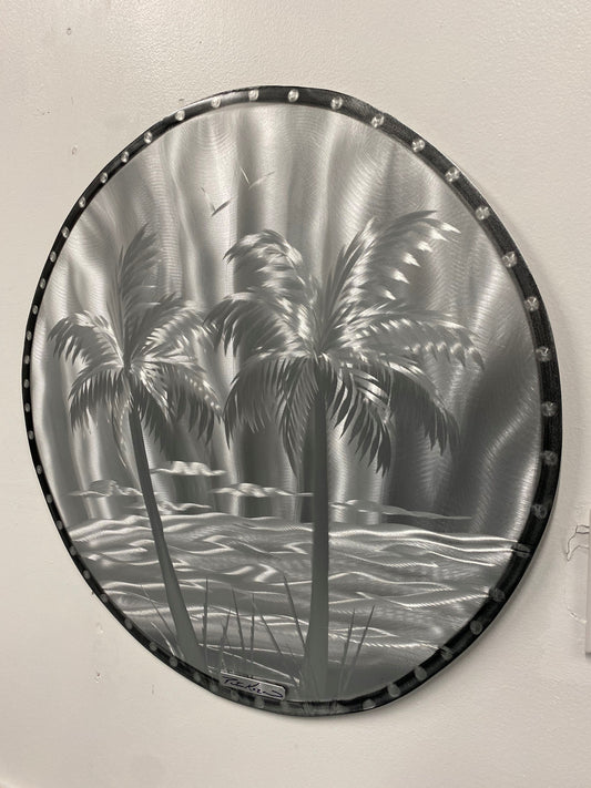 Silver Palms Circle Art PETE KOZA METAL ART