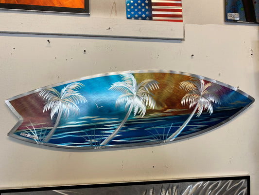 Sunburst Surfboard PETE KOZA METAL ART