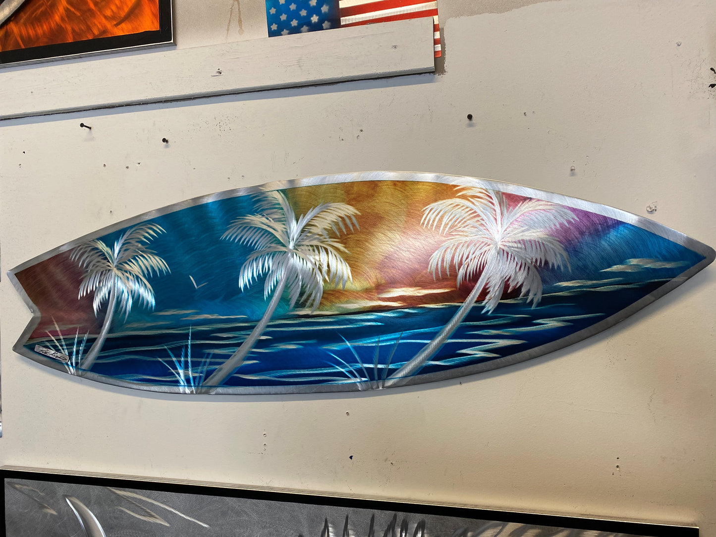 Sunburst Surfboard PETE KOZA METAL ART