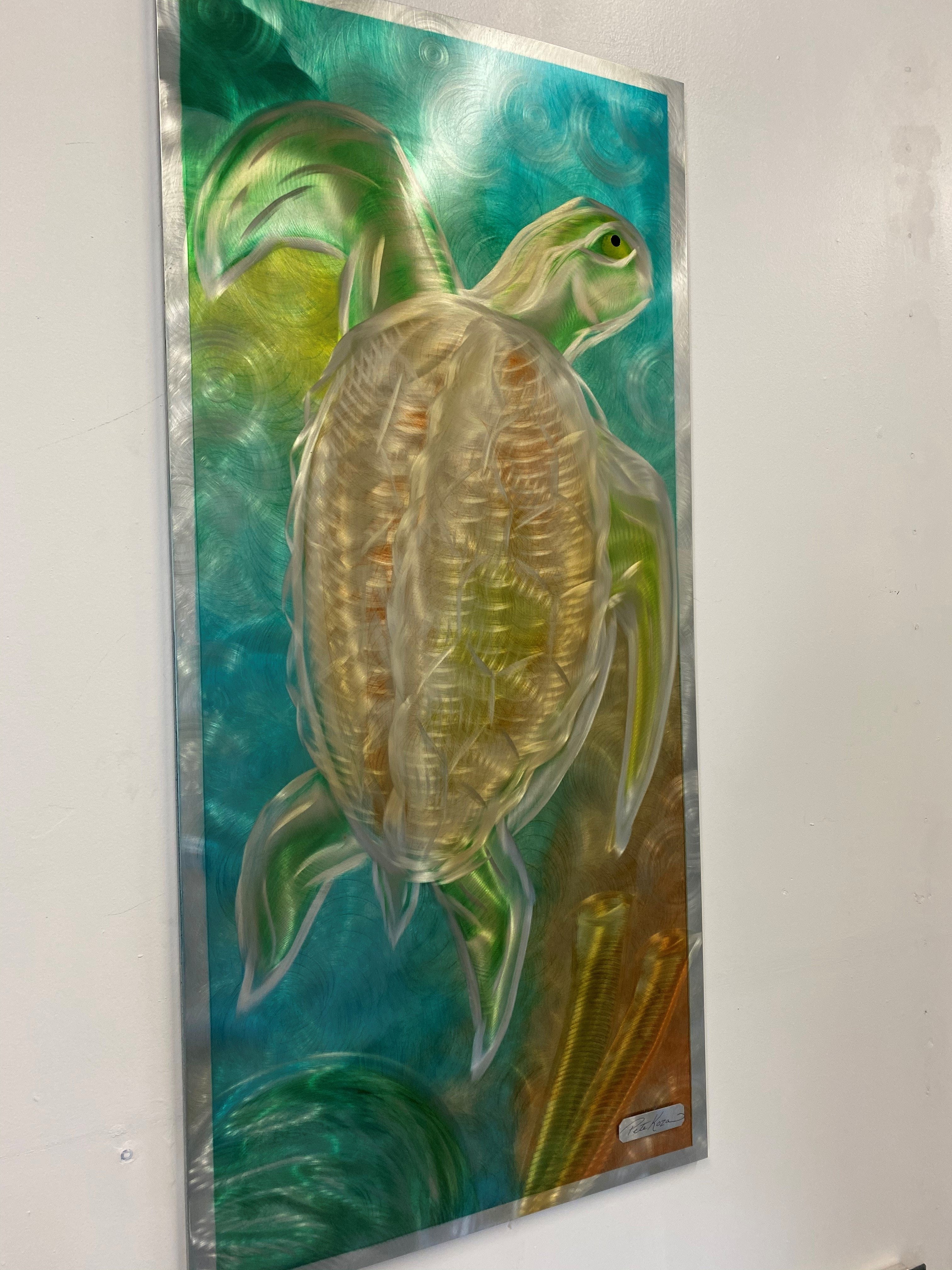 Vertical Sea Turtle PETE KOZA METAL ART